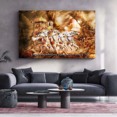 Bharatvarsh Series Metal Print – Krishna & Arjuna on Rath (Mahabharat ) - TURTLEWINGS 