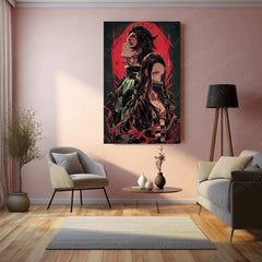 Tanjiro & Nezuko Metal Poster – Demon Slayer Anime Wall Art - TURTLEWINGS 