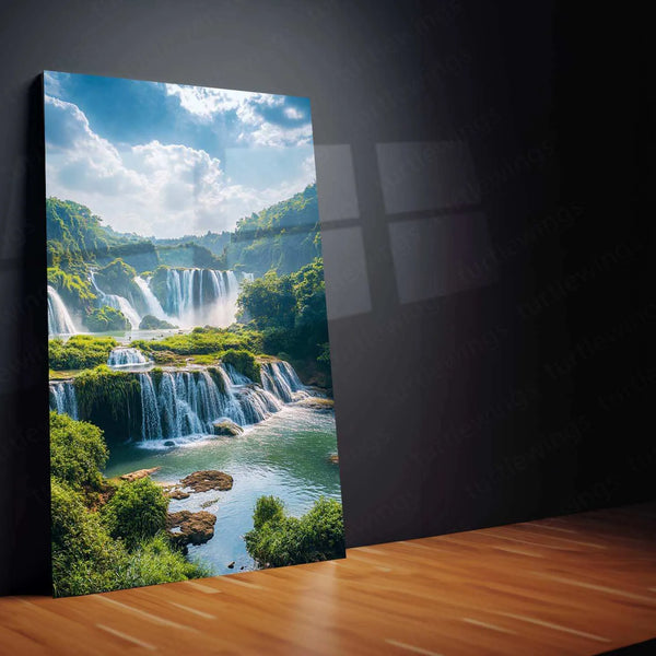 Vastu Collection - Waterfall Metal Frames for Serenity and Abundance 2 - TURTLEWINGS 
