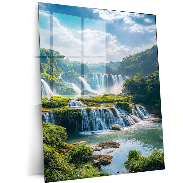 Vastu Collection - Waterfall Metal Frames for Serenity and Abundance 2 - TURTLEWINGS 