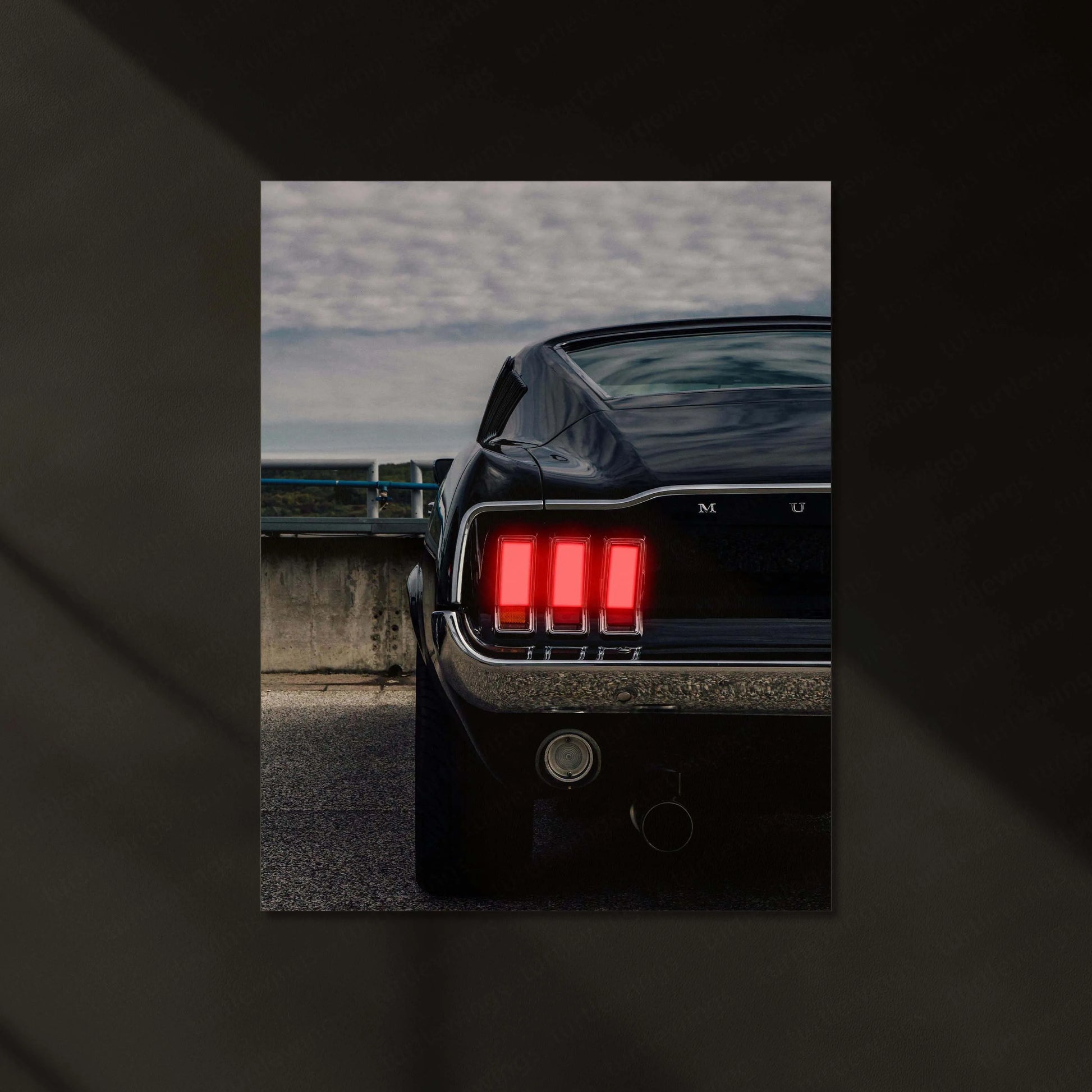 Neon LED Metal Poster | 1969 Ford Mustang Neon LED Metal Poster – Classic Muscle Car Wall Art