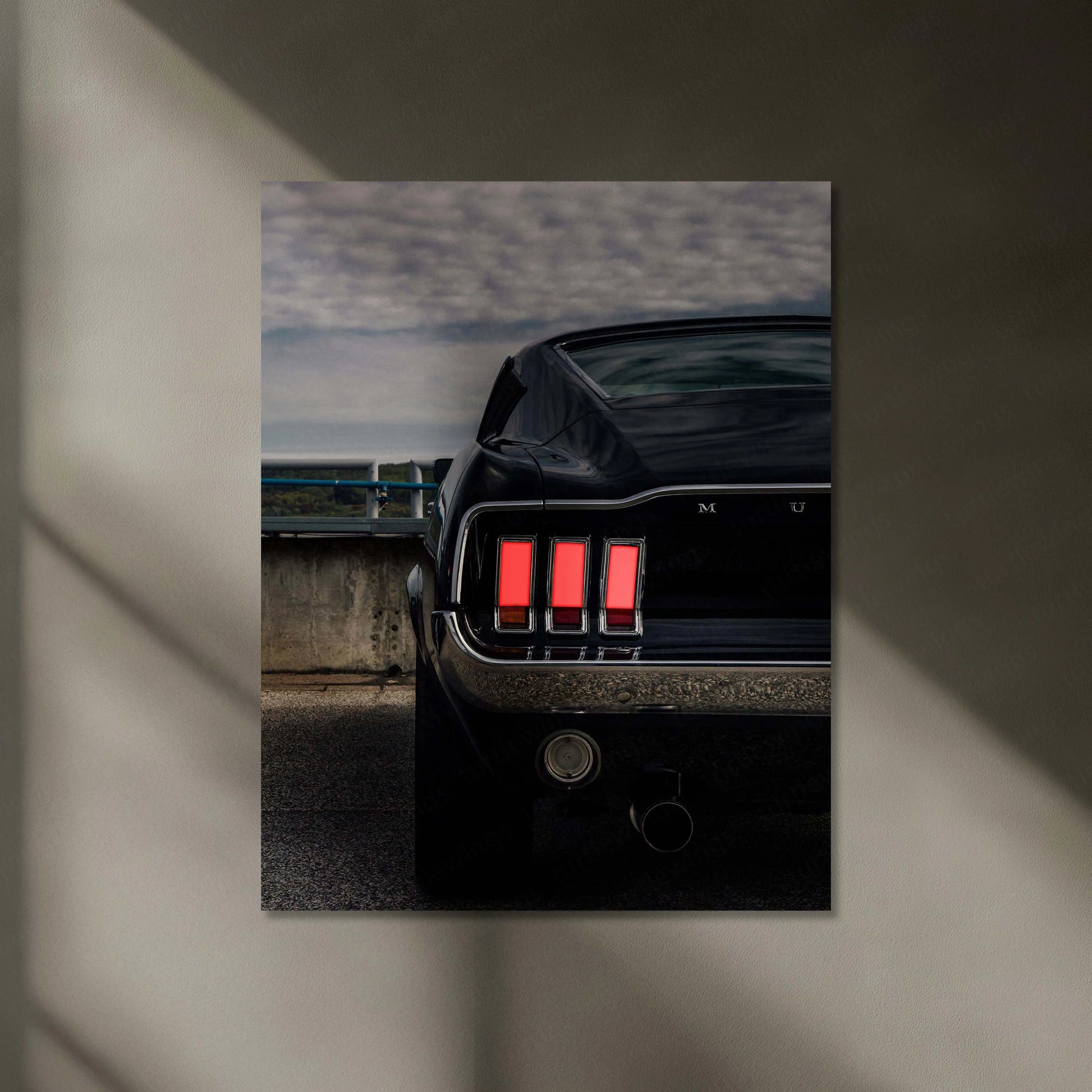 Neon LED Metal Poster | 1969 Ford Mustang Neon LED Metal Poster – Classic Muscle Car Wall Art
