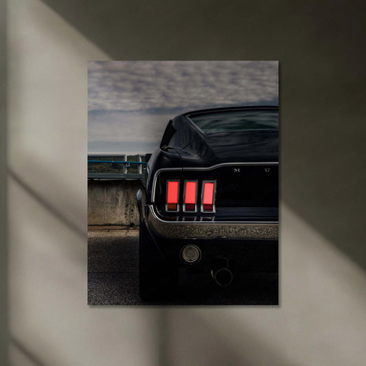 Neon LED Metal Poster | 1969 Ford Mustang Neon LED Metal Poster – Classic Muscle Car Wall Art