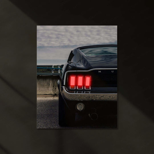 Neon LED Metal Poster | 1969 Ford Mustang Neon LED Metal Poster – Classic Muscle Car Wall Art