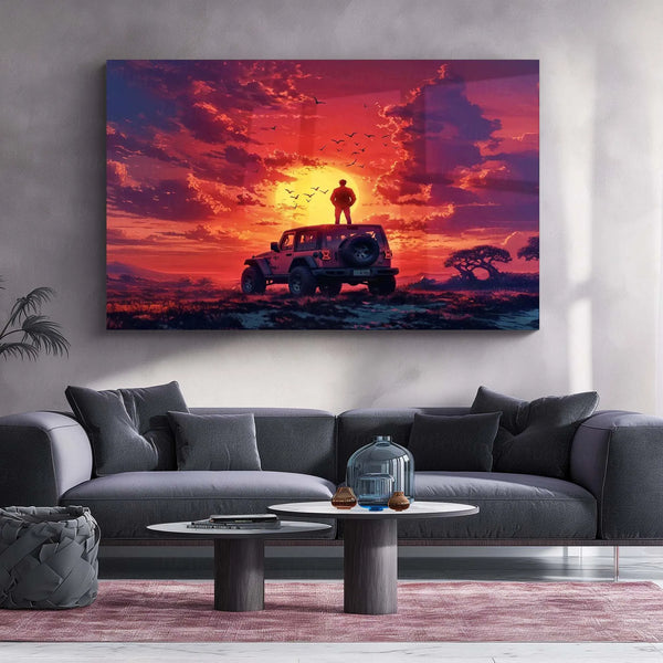 Freedom on Four Wheels | Adventure Lifestyle Automotive Metal Frame Motivational Road-Trip Wall Art - TURTLEWINGS 