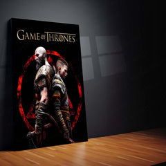 Game Metal Poster | Kratos & Atreus – Warrior Legacy Metal Poster Game-Inspired Wall Art | Father & Son Battle Motivation Metal Frame