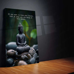 Gautam Buddha Metal Poster – Spiritual Wall Art 1 - TURTLEWINGS 