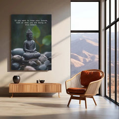 Gautam Buddha Metal Poster – Spiritual Wall Art 1 - TURTLEWINGS 