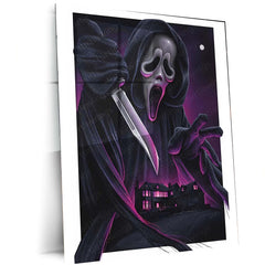 Ghostface Horror Icon Poster – Scream Slasher Legacy Metal Poster | Cult Horror Wall Frame