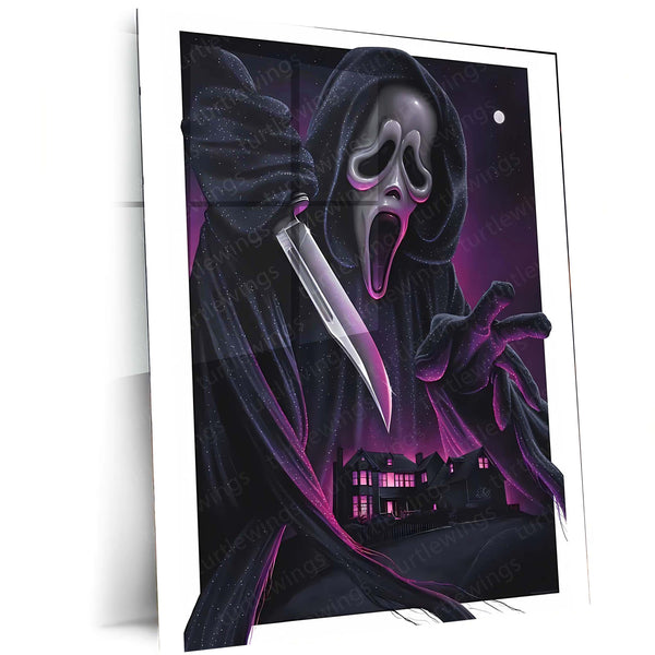 Ghostface Horror Icon Poster – Scream Slasher Legacy Metal Poster | Cult Horror Wall Frame
