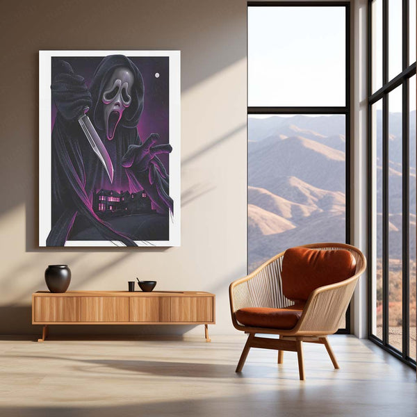 Ghostface Horror Icon Poster – Scream Slasher Legacy Metal Poster | Cult Horror Wall Frame
