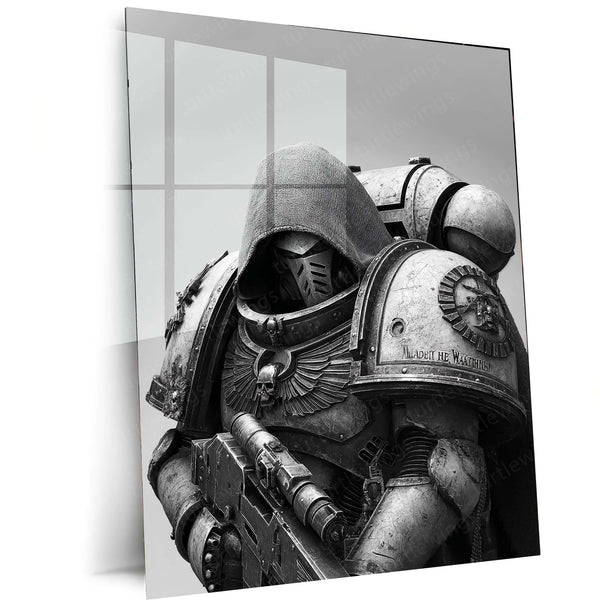 Warhammer 40k  | Epic Battle Scene Metal Poster | HD Metal Wall Frame for Gamers & Collectors 01