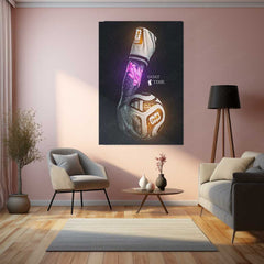 Lionel Messi GOAT Time Metal Poster | Legendary Football Wall Art with World Cup Inspiration