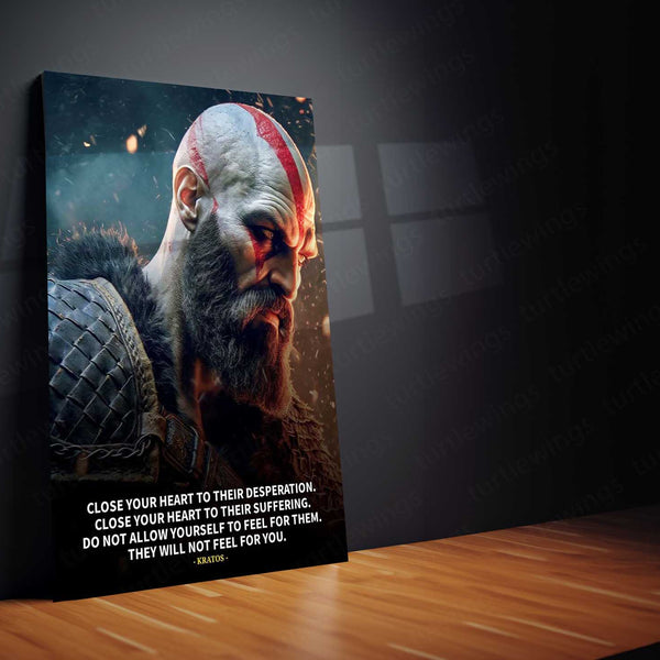 God of War – Kratos Rage Metal Poster | Epic Gaming Wall Frame (Design 01)