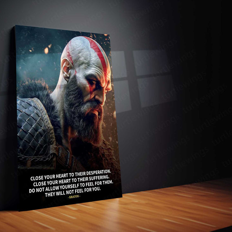 God of War – Kratos Rage Metal Poster | Epic Gaming Wall Frame (Design 01)