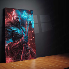 God of War – Kratos Rage Metal Poster | Epic Gaming Wall Frame (Design 01) 01
