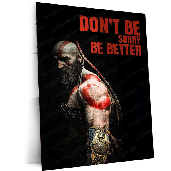 God of War – Kratos Rage Metal Poster | Epic Gaming Wall Frame (Design 01) 03