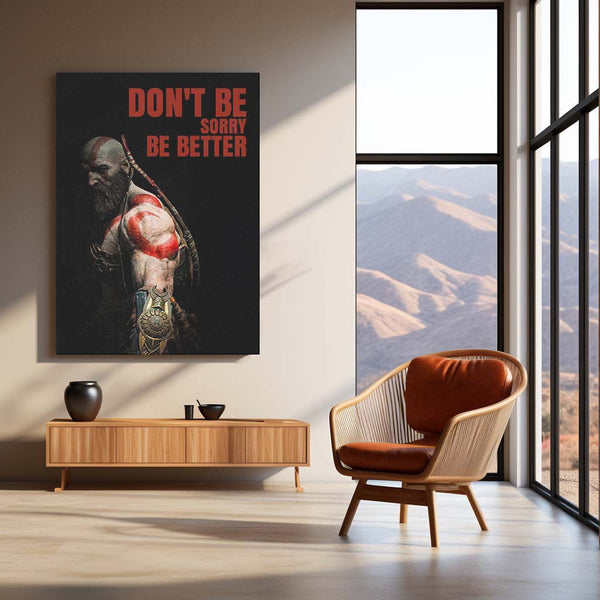 God of War – Kratos Rage Metal Poster | Epic Gaming Wall Frame (Design 01) 03