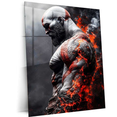 God of War – Kratos Rage Metal Poster | Epic Gaming Wall Frame (Design 01) 05