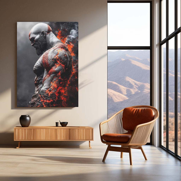 God of War – Kratos Rage Metal Poster | Epic Gaming Wall Frame (Design 01) 05