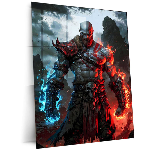 God of War – Kratos Rage Metal Poster | Epic Gaming Wall Frame (Design 01) 06