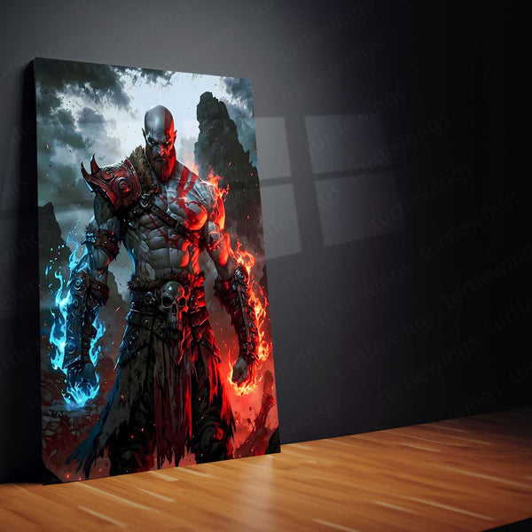 God of War – Kratos Rage Metal Poster | Epic Gaming Wall Frame (Design 01) 06