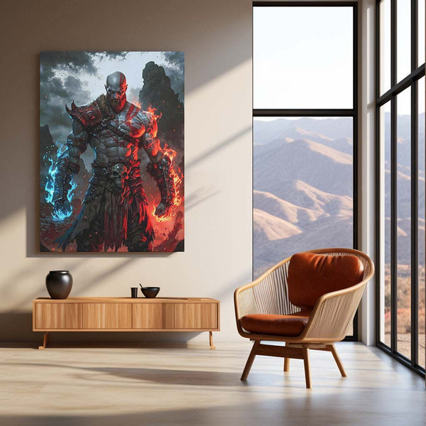 God of War – Kratos Rage Metal Poster | Epic Gaming Wall Frame (Design 01) 06