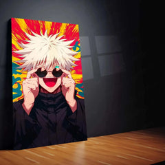 Gojo Satoru Metal Poster – Iconic Jujutsu Kaisen Character Art | Powerful Anime Wall Decor 1 - TURTLEWINGS 