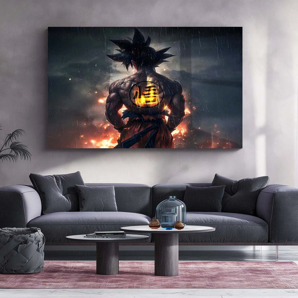 Anime Metal Poster | Goku – Face Your Destiny | Dragon Ball Anime Metal Frame | Legendary Saiyan Wall Art - TURTLEWINGS 