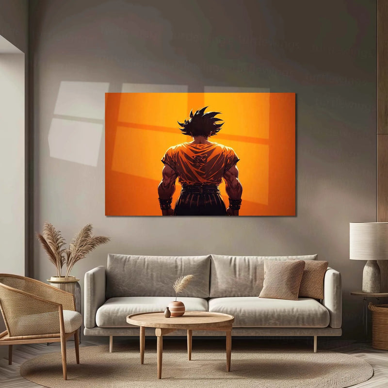 Anime Metal Poster | Goku – Super Saiyan Power Unleashed | Dragon Ball Anime Metal Frame | Ultimate Saiyan Strength Wall Art - TURTLEWINGS 