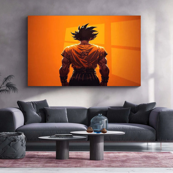 Anime Metal Poster | Goku – Super Saiyan Power Unleashed | Dragon Ball Anime Metal Frame | Ultimate Saiyan Strength Wall Art - TURTLEWINGS 