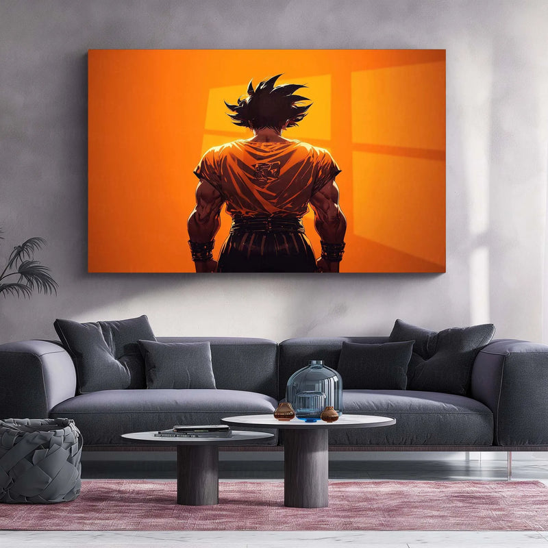 Anime Metal Poster | Goku – Super Saiyan Power Unleashed | Dragon Ball Anime Metal Frame | Ultimate Saiyan Strength Wall Art - TURTLEWINGS 