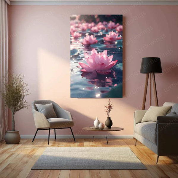 Vastu Collection - Lotus Metal Frames for Prosperity and Harmony - TURTLEWINGS 