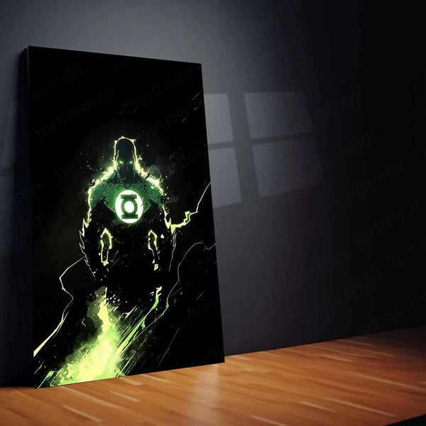 Green Lantern Metal Poster – Iconic DC Superhero Art | Powerful Lantern Corps Wall Decor - TURTLEWINGS 