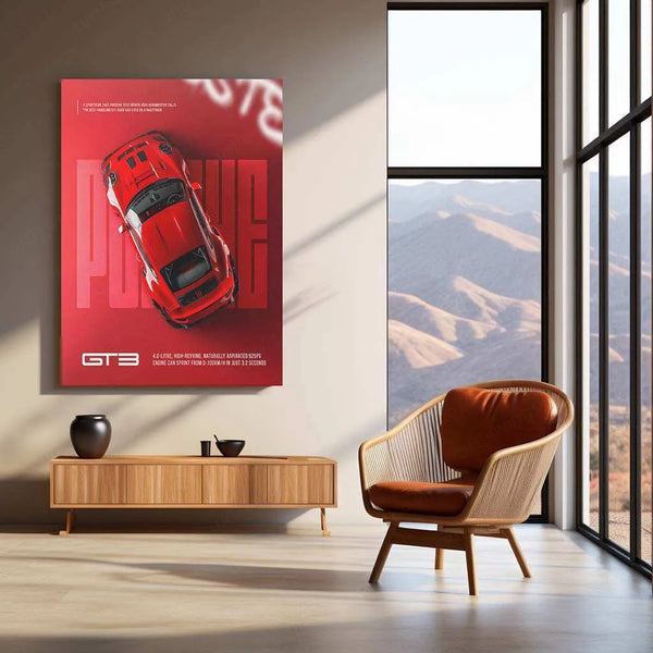 Porsche GT3 Metal Poster - TURTLEWINGS 