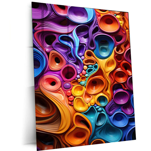 Colorful Bubble Abstract Art Metal Print - TURTLEWINGS 