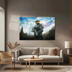 Halo – Campaign Evolved | Legendary Sci-Fi Gaming Metal Frame | Epic Spartan Wall Art - TURTLEWINGS 