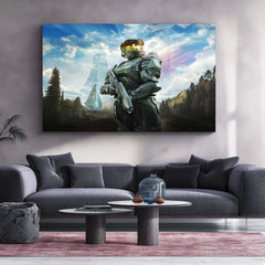 Halo – Campaign Evolved | Legendary Sci-Fi Gaming Metal Frame | Epic Spartan Wall Art - TURTLEWINGS 