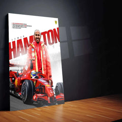 Lewis Hamilton Metal Poster â Legendary F1 Champion - TURTLEWINGS 