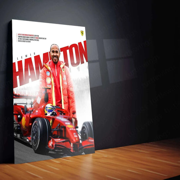 Lewis Hamilton Metal Poster â Legendary F1 Champion - TURTLEWINGS 