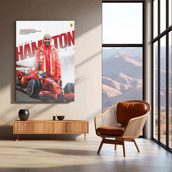 Lewis Hamilton Metal Poster â Legendary F1 Champion - TURTLEWINGS 