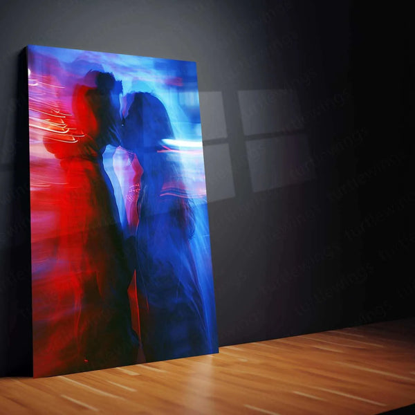 Slow Shutter Speed Artistic Motion – Abstract Light Trail Metal Poster - TURTLEWINGS 