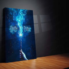 Movies Metal Poster | Harry Potter Wand Metal Poster | Iconic Wand Design Wall Art for Fans