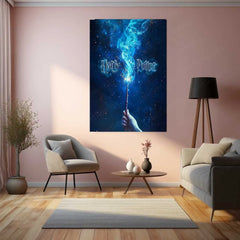 Movies Metal Poster | Harry Potter Wand Metal Poster | Iconic Wand Design Wall Art for Fans