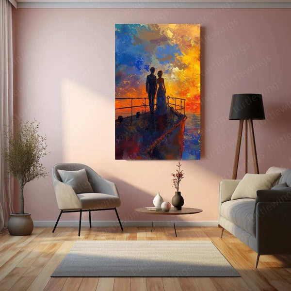 Titanic Romantic Scene – Jack & Rose Metal Poster - TURTLEWINGS 