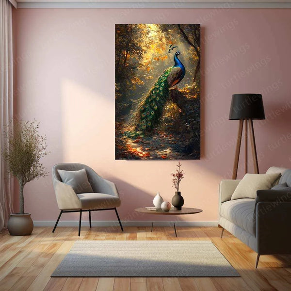 Vastu Collection -Elegant Peacock Metal Frames for Prosperity and Harmony - TURTLEWINGS 