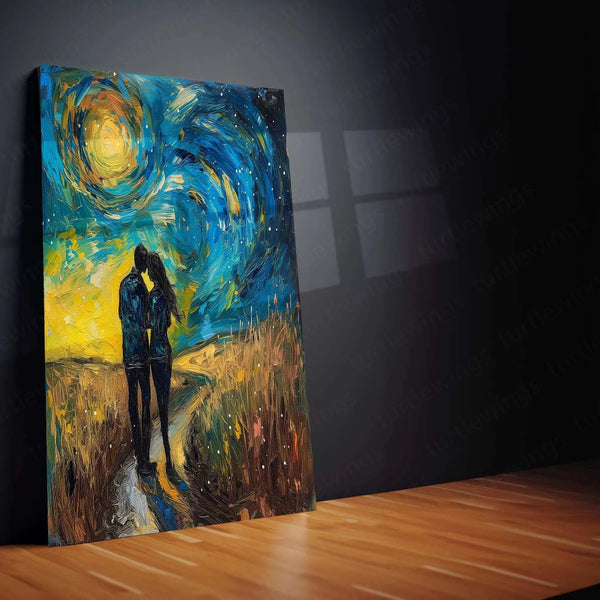 Long-Distance Love – Romantic Oil Painting Metal Poster - TURTLEWINGS 