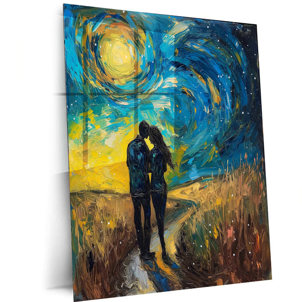 Long-Distance Love – Romantic Oil Painting Metal Poster - TURTLEWINGS 