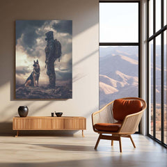Scenic Dog Metal Frame | Artistic Nature & Pet Wall Decor - TURTLEWINGS 