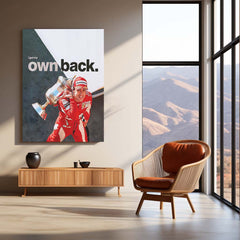 Quote Metal Poster | Fernando Alonso – I Got My Own Back Metal Frame  Comeback Grit & Self-Belief Formula 1 Wall Art | Champion Resilience Quote Metal Poster